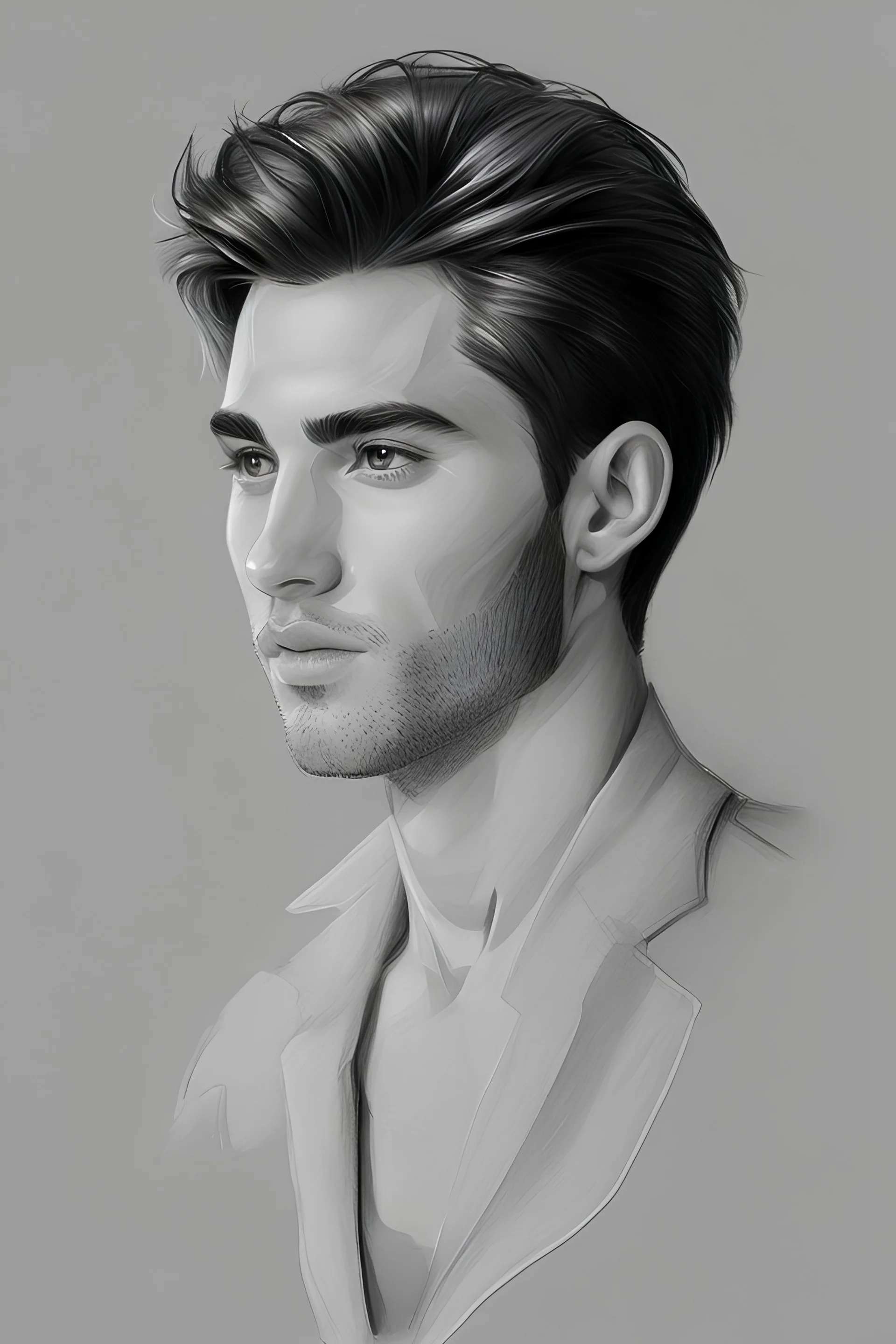 Drawing of a beautiful man
