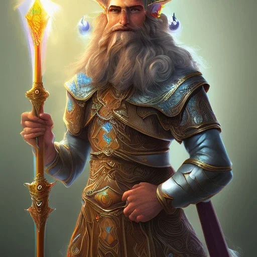 cosmic mage, elf, male, battle mage, sword, epic