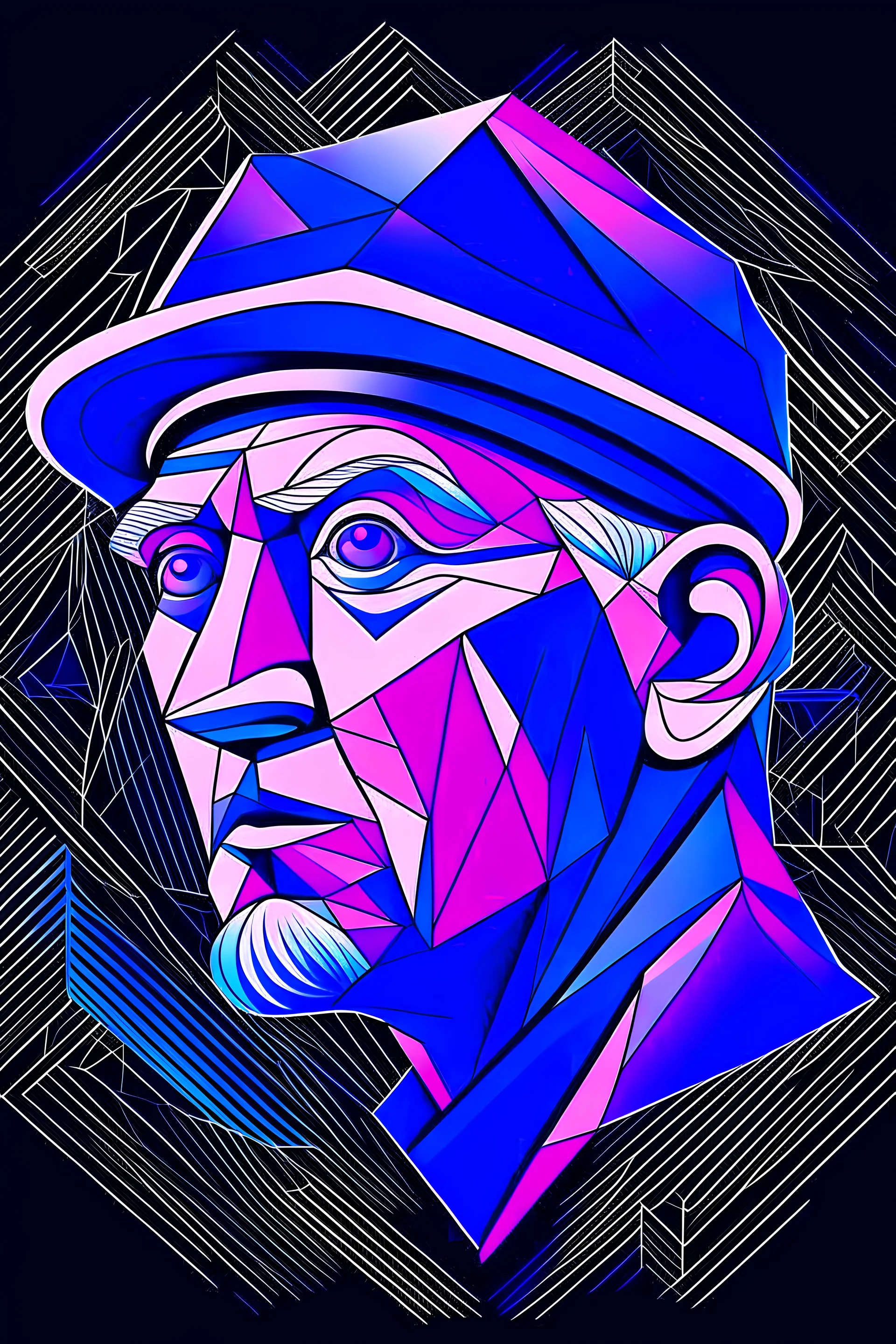 /imagine prompt: Paternal::2 Cubism, paternalism, monochromatic, wisdom, legacy, synthwave:: t-shirt vector, center composition graphic design, plain background::2 mockup::-2 --upbeta --ar 1:1