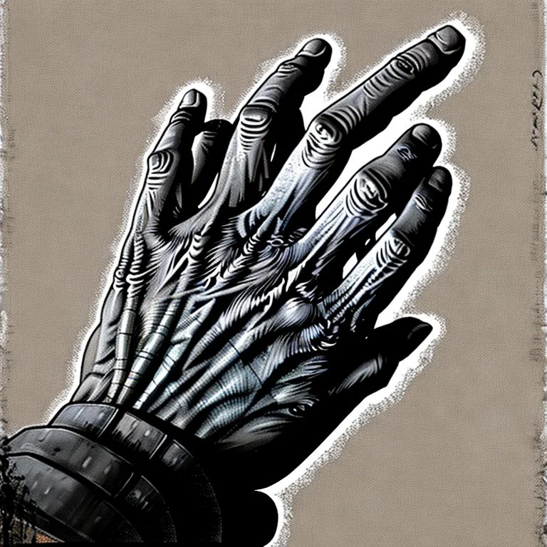 hand in Sergei Senkin style