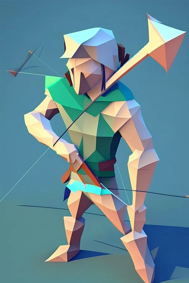 low poly archer