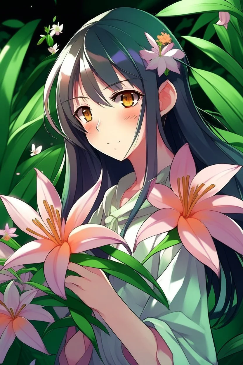 anime Lily flowers