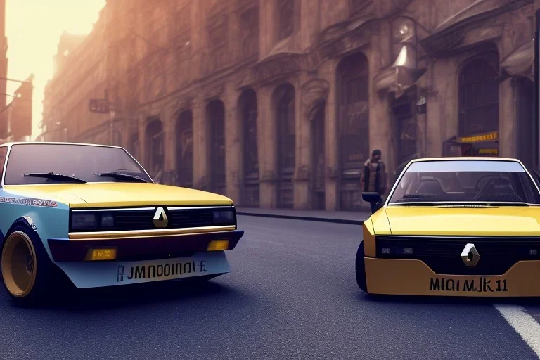 a renault 12 car version , 4k ,ultra realistic,concept 4k ,on street, parked