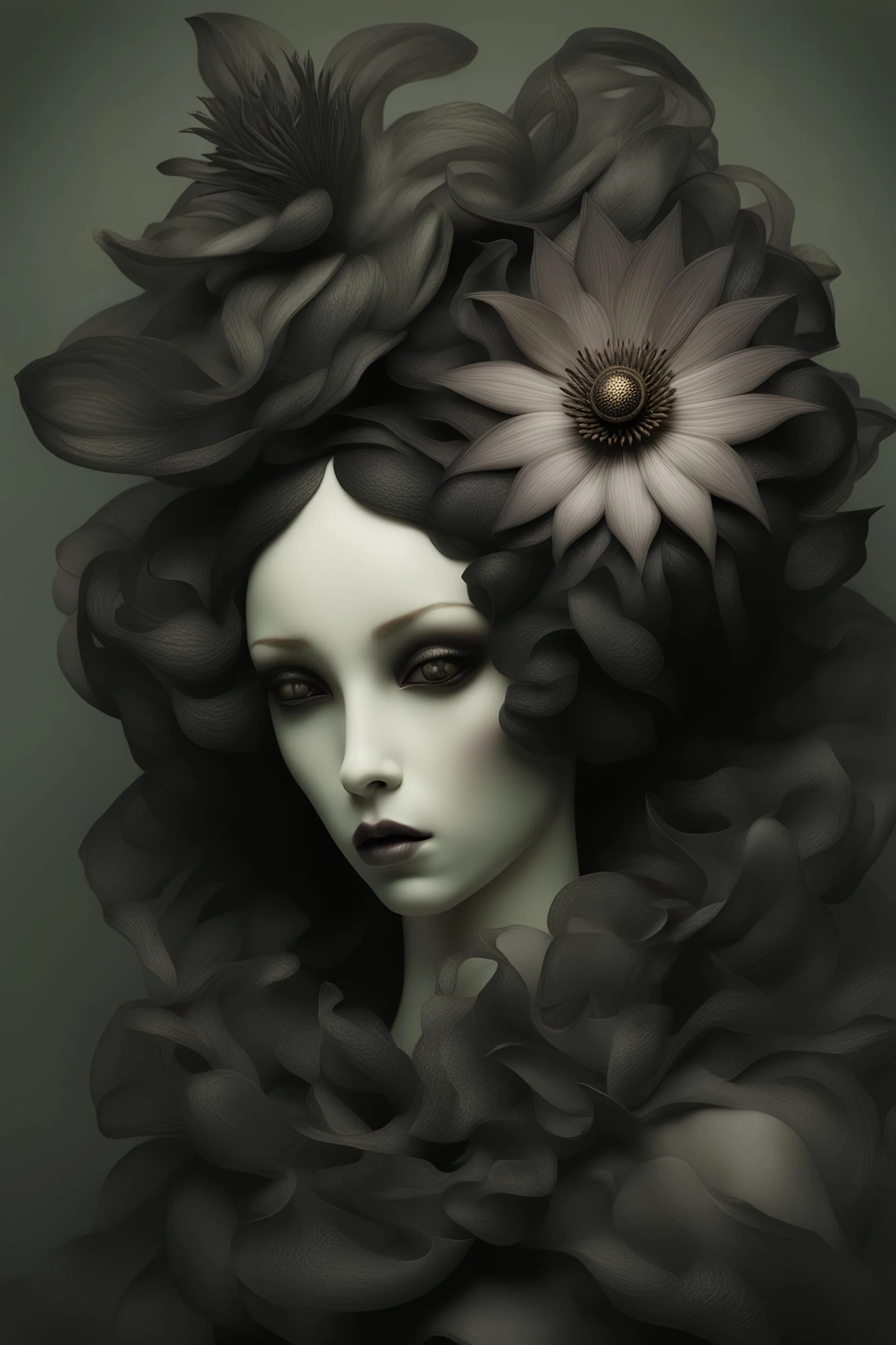 poetic licence;by artist "Dunning-Kruger effect";by photographer "Flora Borsi Bob Carlos Clarke";by artist "dark Passiflora edulis sculpted velvet colorway";intricately detailed;diorama;stunning;gorgeous;gas light"