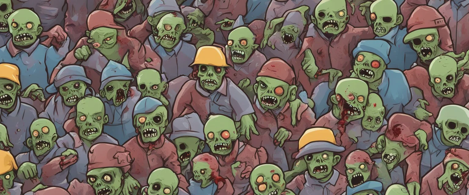 a zombie horde