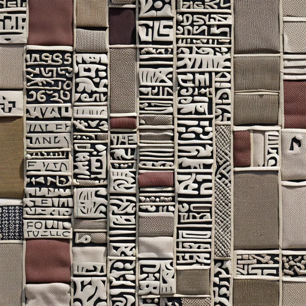 Text tiles and textiles