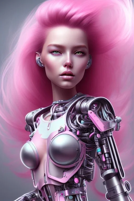 cyborg, pink hair, sexy, perfekt, real, dream