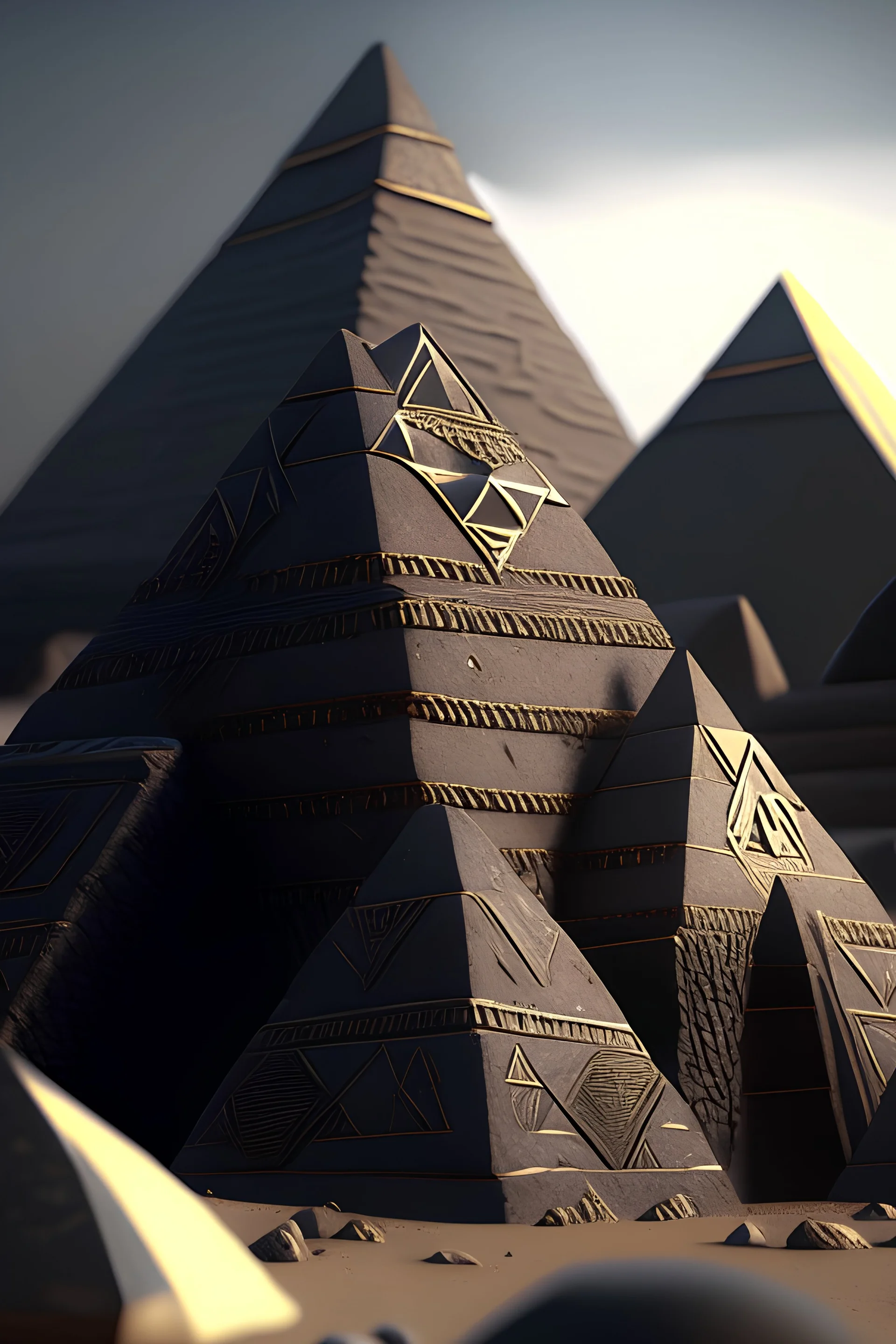 drm Egyptian pyramids of stone, dark, hig hly detailed, concept art, illustration, smooth, sharp focus, illustration, octane render, artstation trending on artstation, deviantart, unreal engine 5, FIA World Anti-aliasing, CGSociety, unreal engine 5, Physically based Renderman, Unreal Engine 5 Engine, 3D, highly detailed, 4