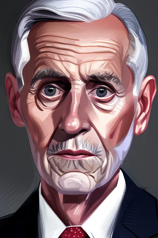 rich skinny old man , attractive portrait of politician