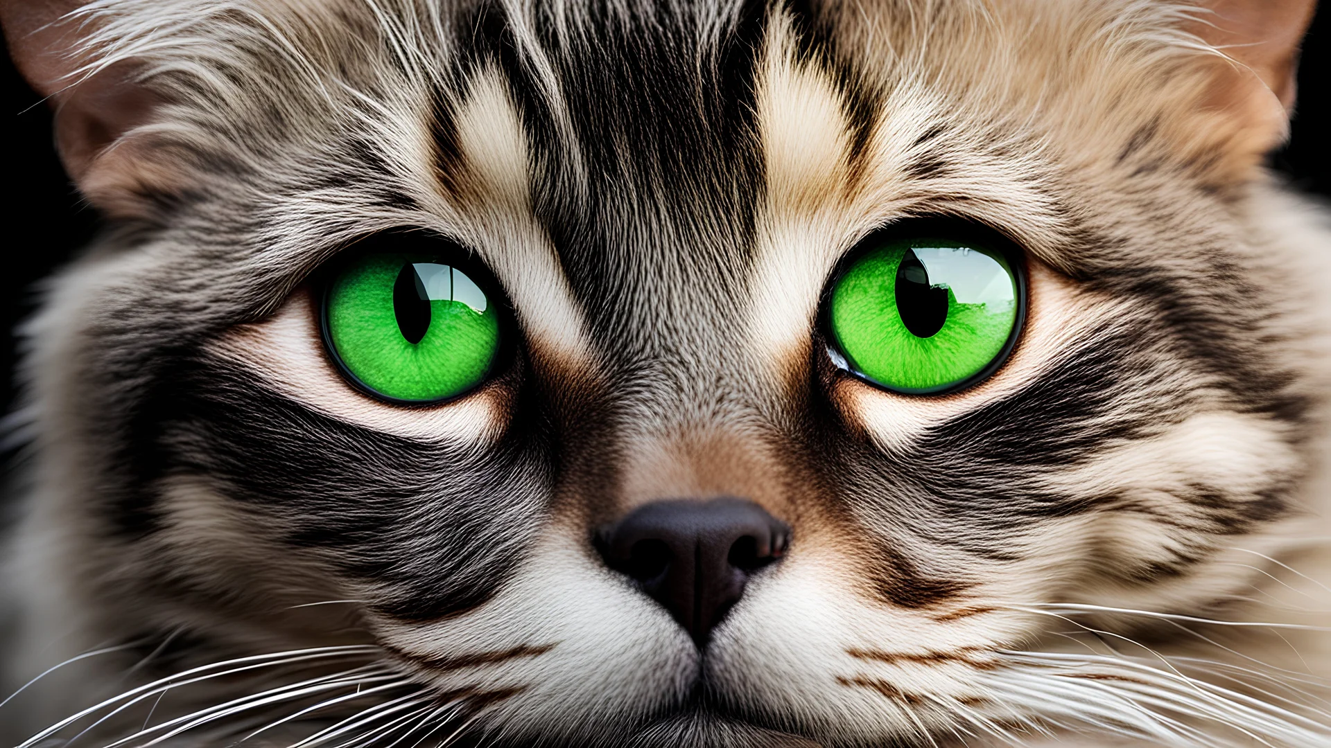 a big [cat: dog: 15] green eyes