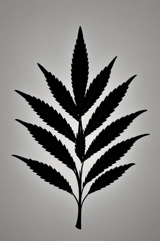 Pencil sketch of a marijuana leaf on lined paper