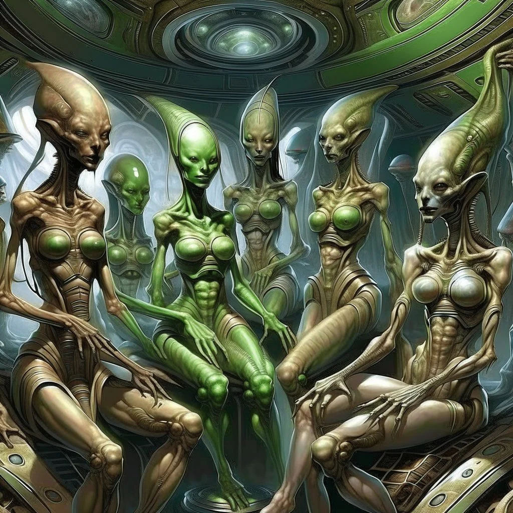 Harem of aliens.