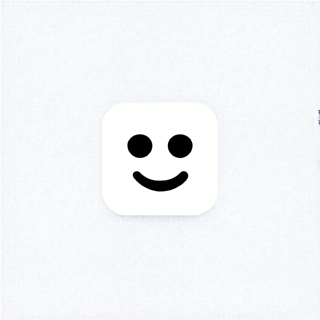 AI LOGO simple, winking face