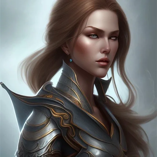 fantasy setting, portrait, female goliath, brown hair