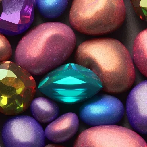 rare colorful gems, surreal max detail 8k