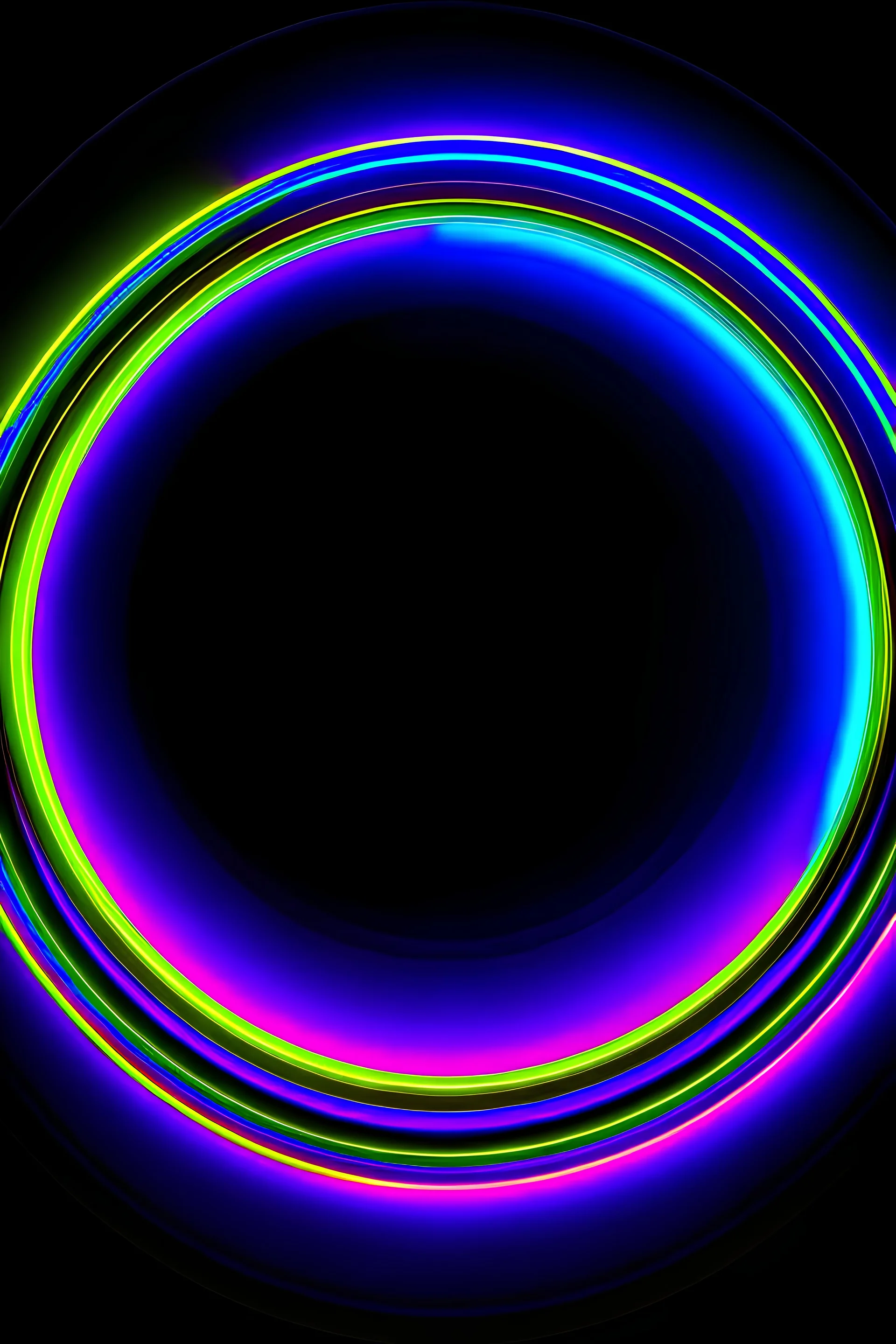 border neon circle purpure blu yelow