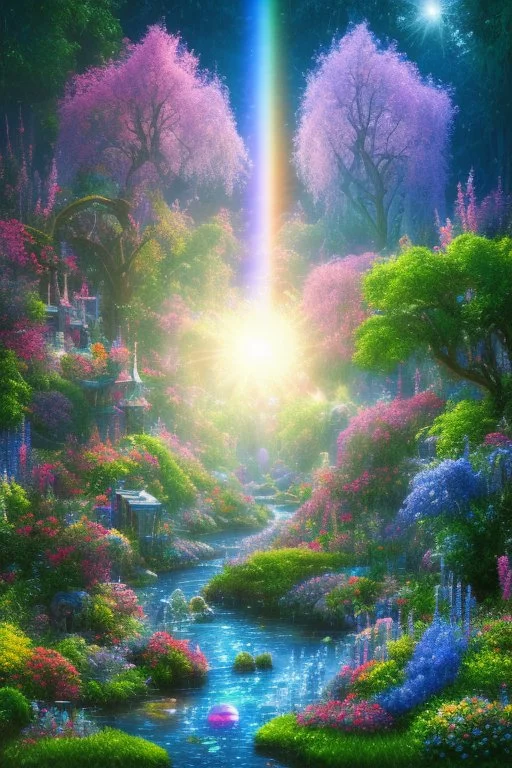 verybeautiful-magical-garden-of-the-angelic-kingdom-blue-and-pink-plants-and-trees-small-river-sunshine-flowers-haze-thumb-rainbow-ufo-bright-colors