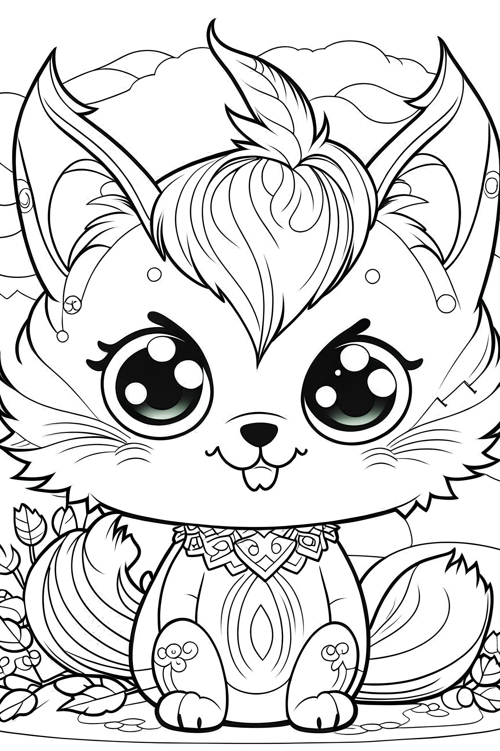 Cute coloring page no color