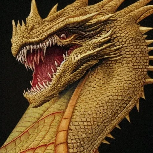 portrait of a dragon,extremely high detail,realistic