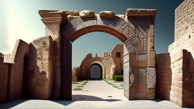 Large square Phoenician gate