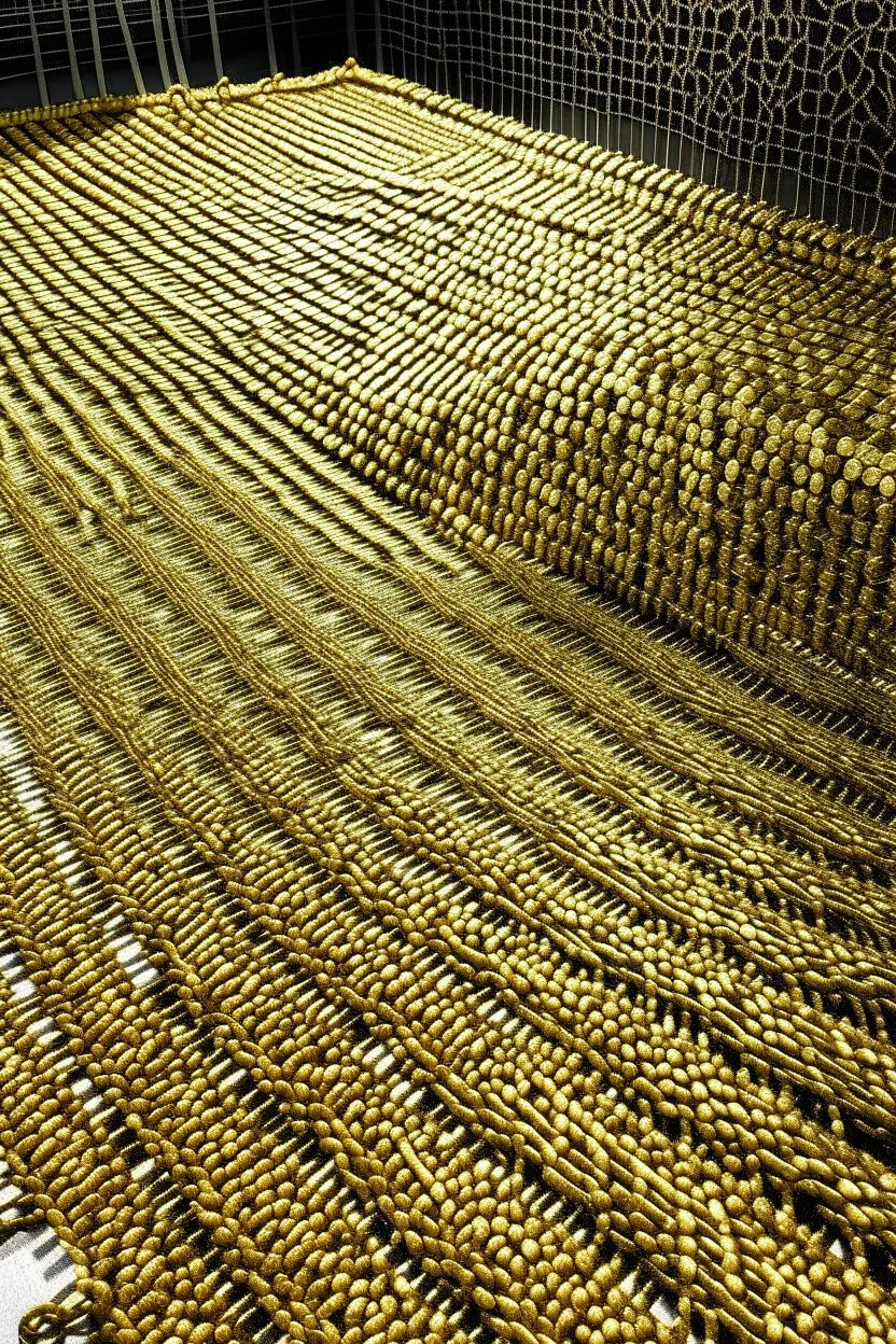 rugs woven out of gold and diamond chains