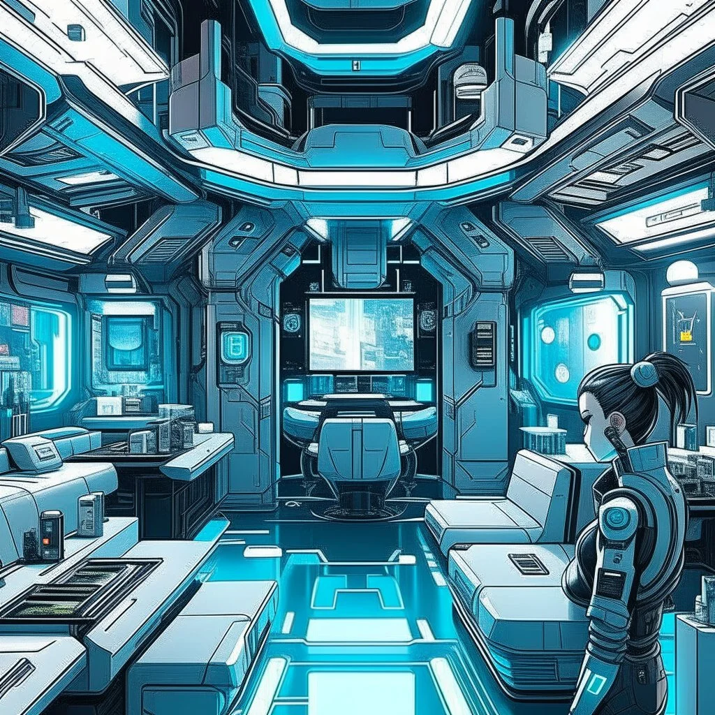 cyberpunk retro futuristic for comics
