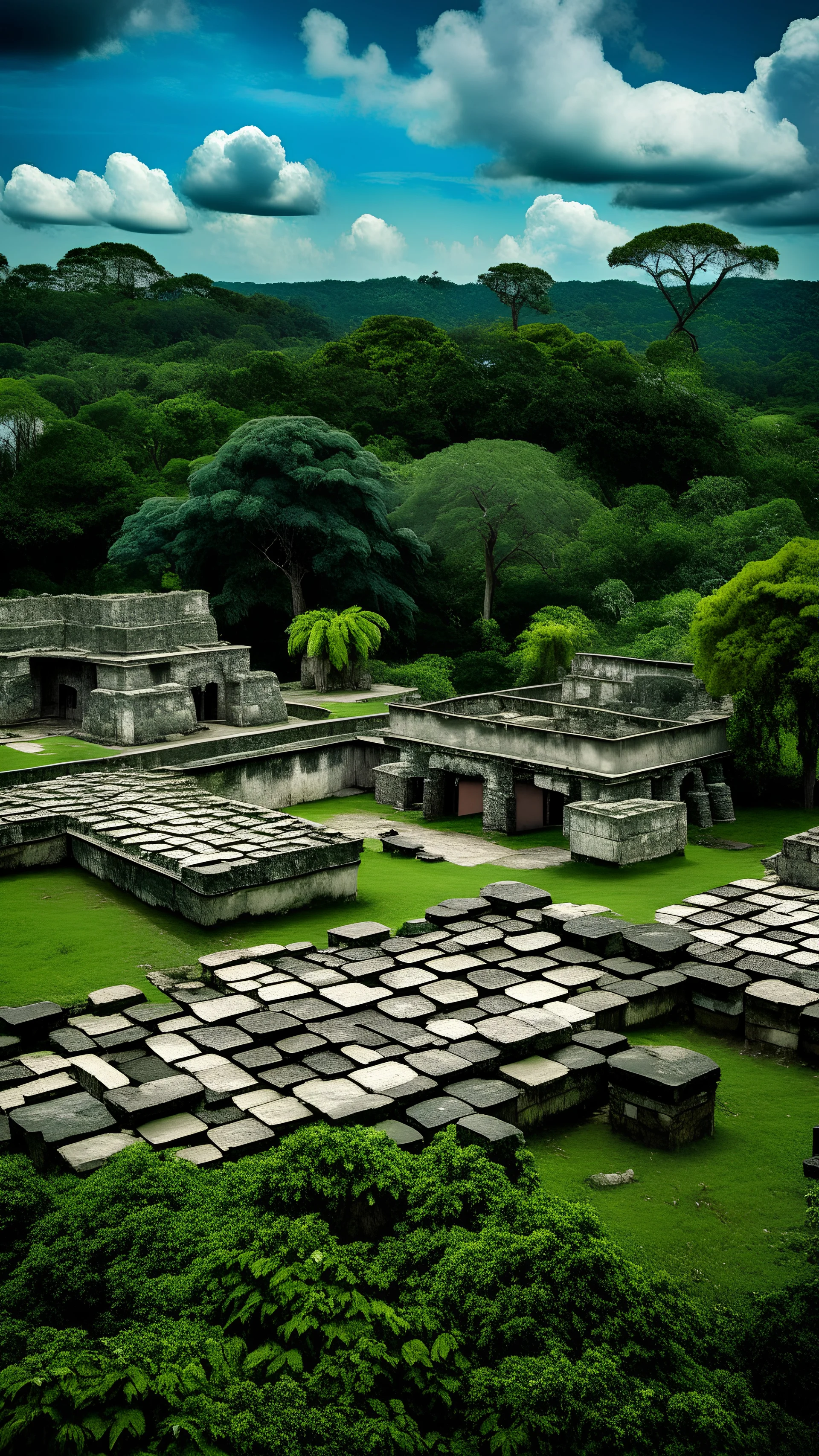 Ruins of a Mayan city