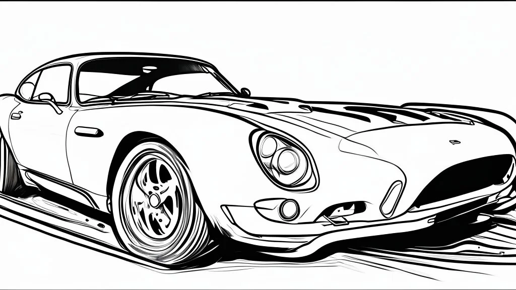 car drawing without color for coloring