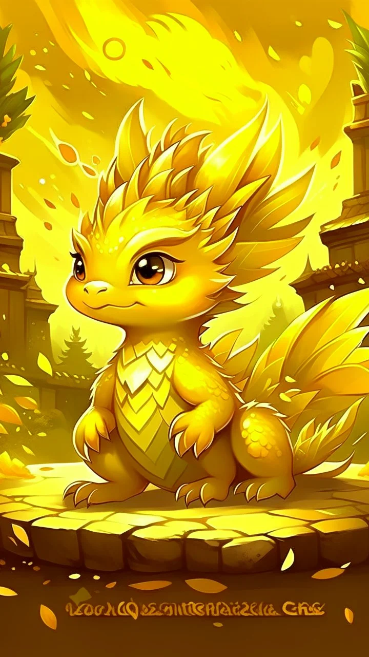 Specially Masterpiece fluffy adorable baby golden dragon,run around the Palace,chibi