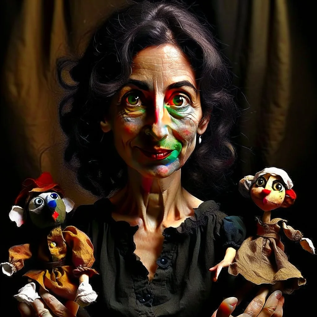 woman. Puppets