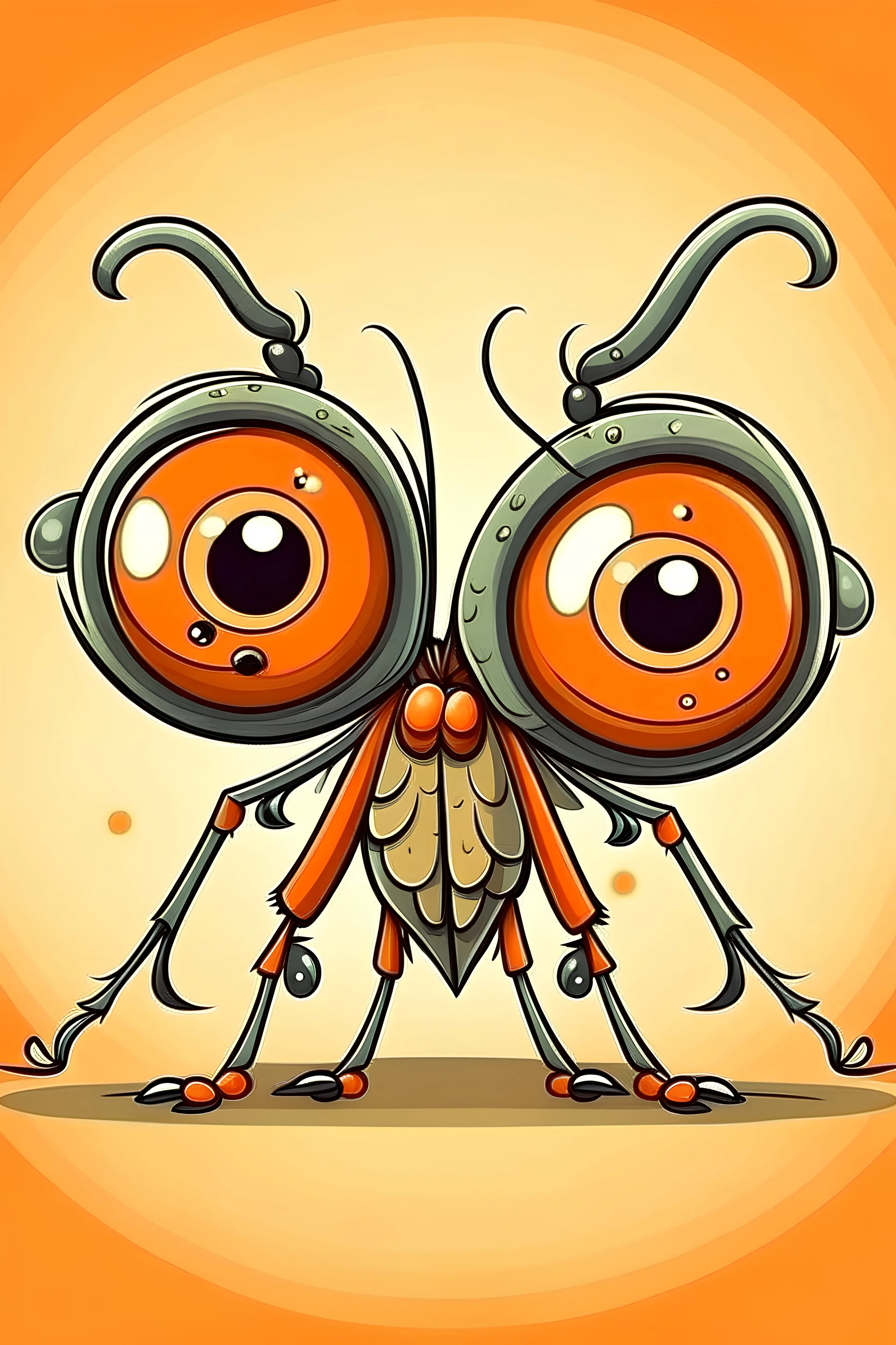 cartoon spider butterfly with eight eyes