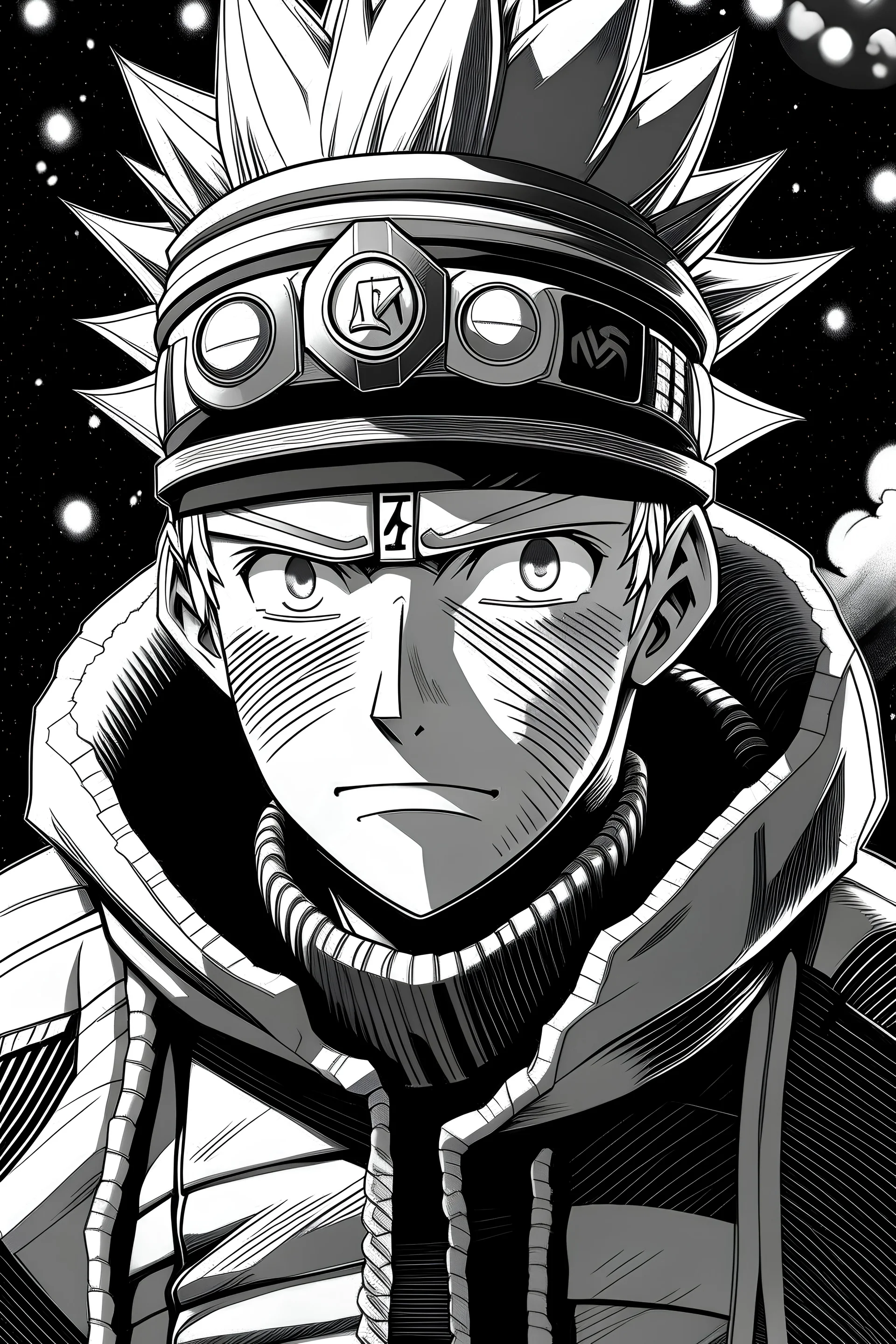 Naruto black and white