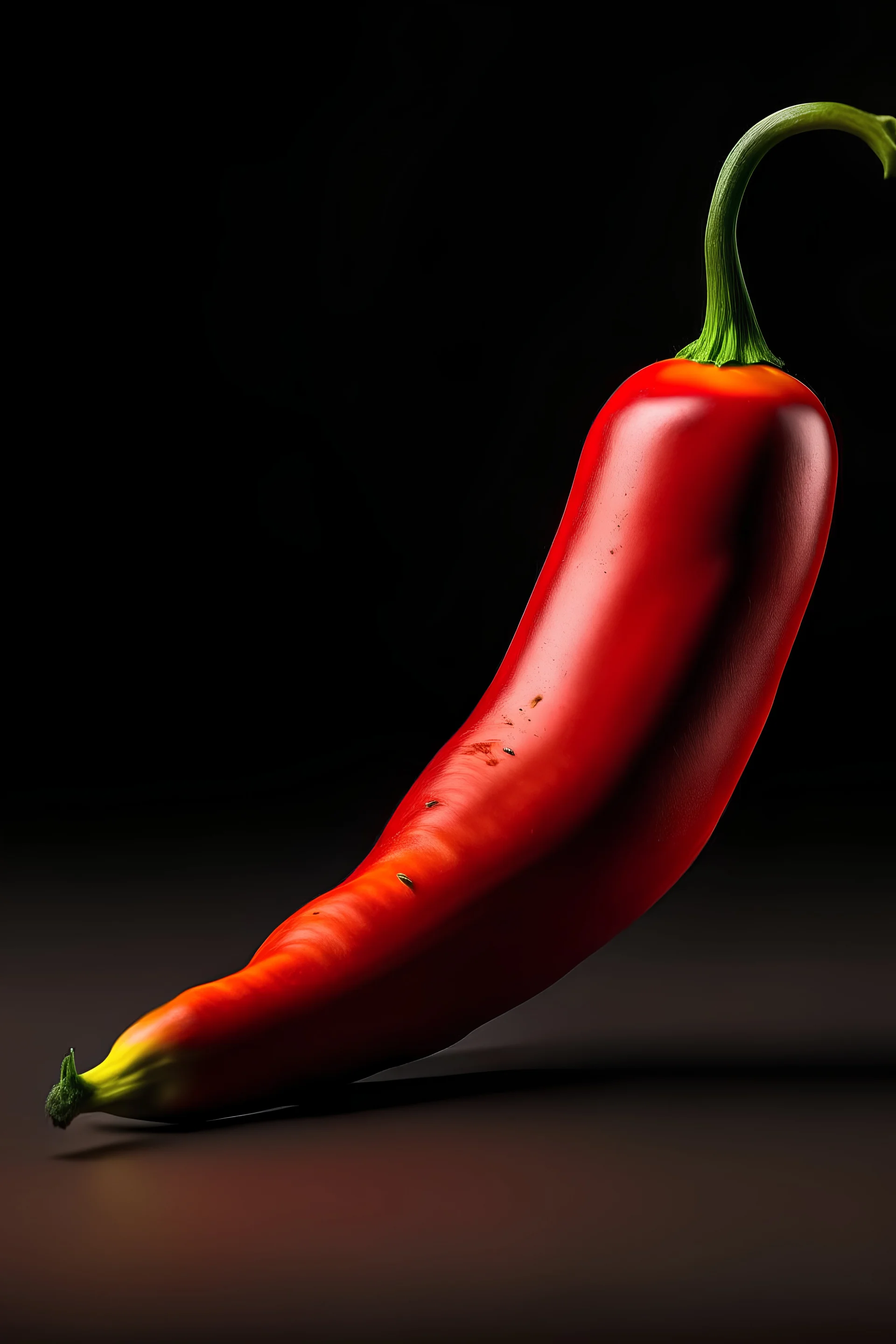 un peperoncino lungo rosso