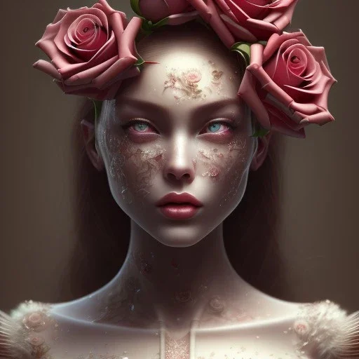 red roses beautiful girl,utra realistic,highly detailed, masterpiece, delicate detailed, sharp focus, insanely detailed, fantasy art, royalistic,elegant, fog, Special Lighting, Vibrant, color Scheme, forest, octane render, trending on artstation, ultra photoreal,hypermaximalist