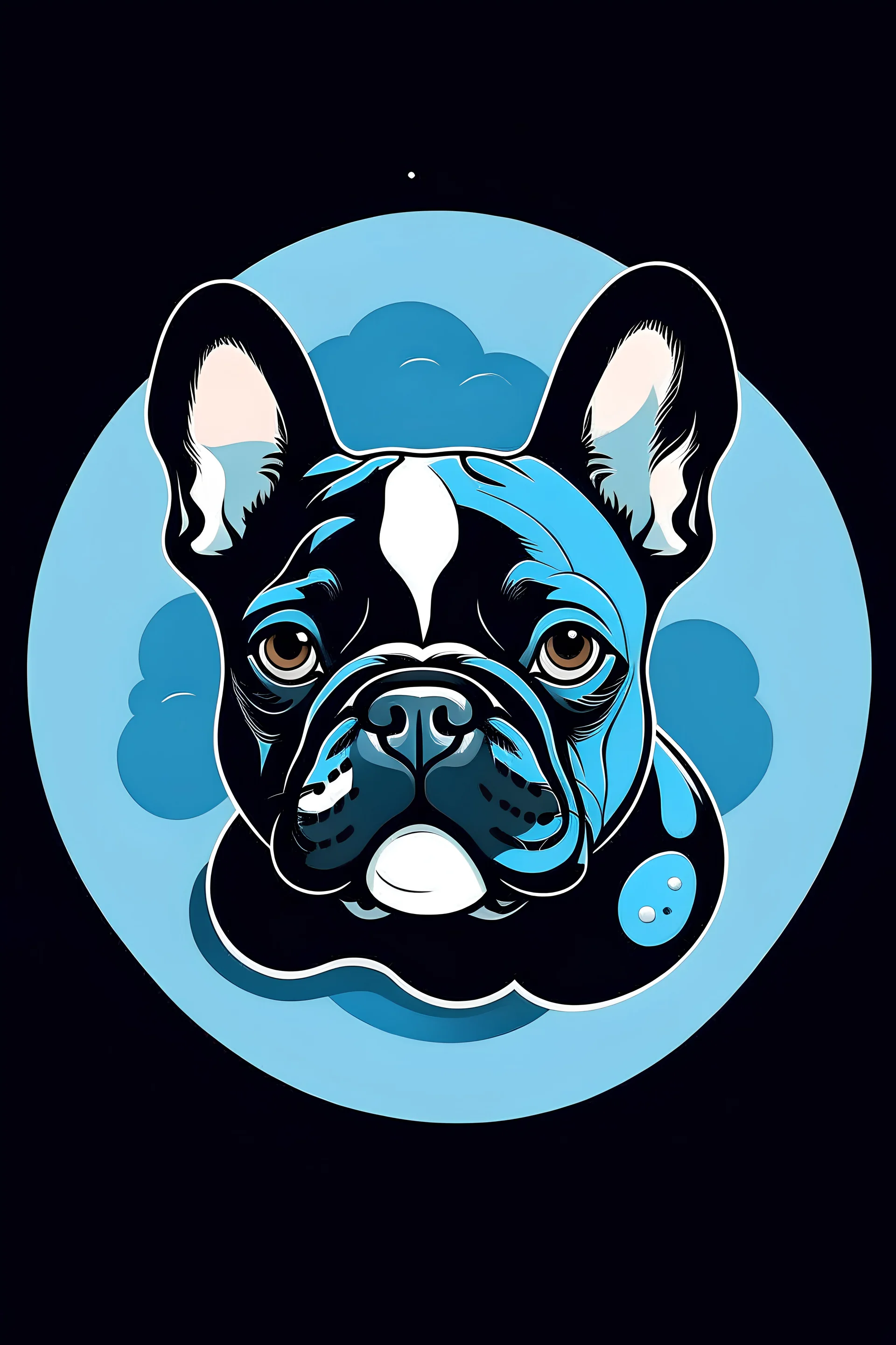 i want a logo for my french bulldog digital market app selling images and articles