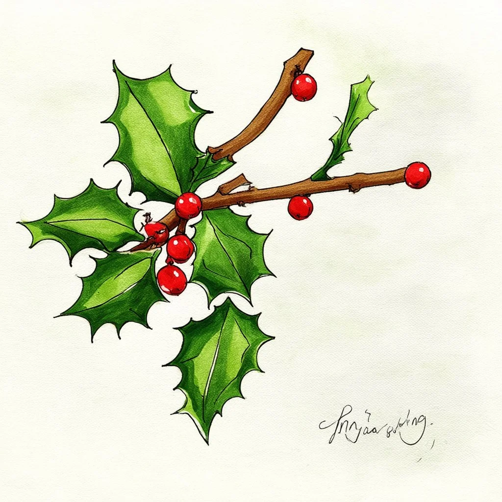 drawing mistletoe