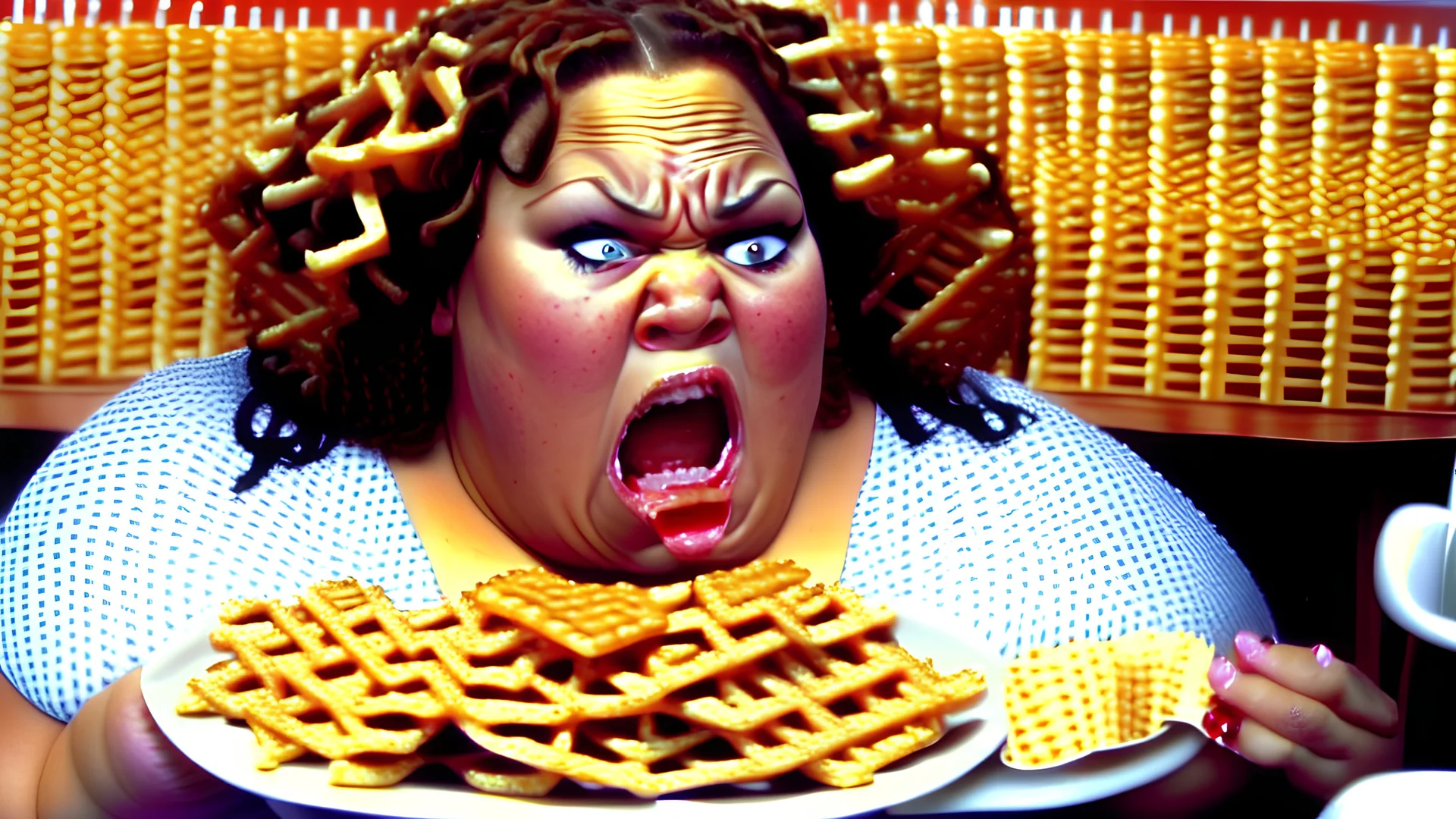 big tina upset about her plate of waffle fries