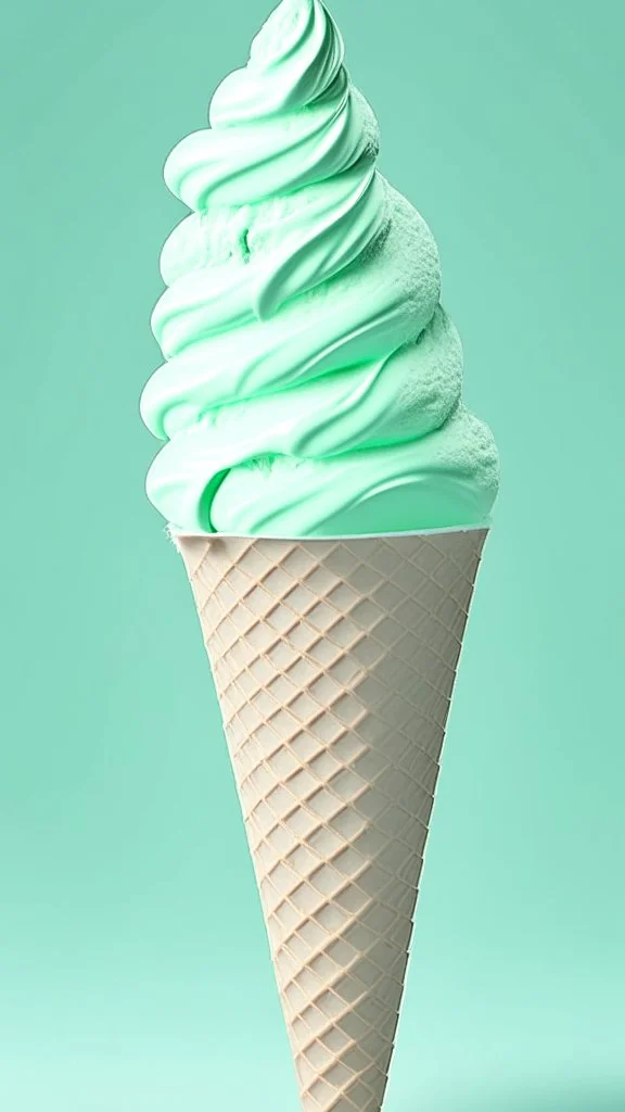 Mint Ice cream cone