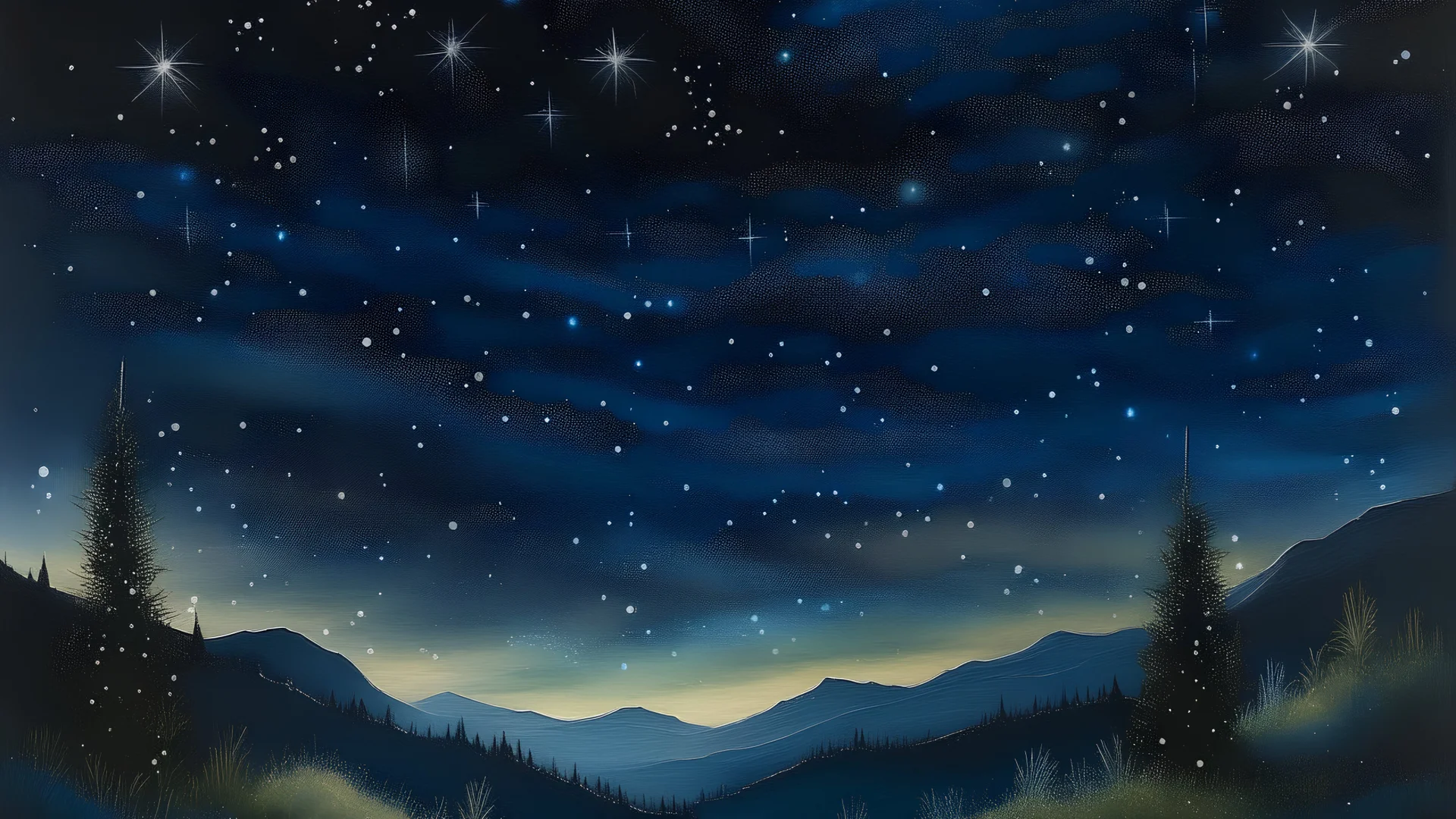 Capture the breathtaking beauty of a starry night sky, filled with twinkling stars and the faint glow of distant galaxies. This evokes a sense of wonder and curiosity, inviting visitors to explore the mysteries of the cosmos.