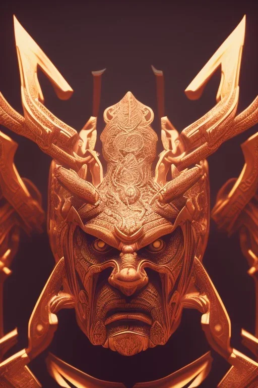 Furious rage, Viking warrior mask, close-up, macro lens, centered camera, intricate details, small minutiae, tiny features, particulars, colorful, 8k, least ambient occlusion, volumetric lighting,