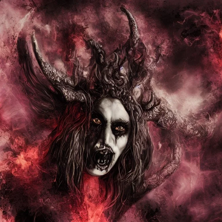 A portrait post-apocalypse of Baphomet ,sin city, transgender ,beauty , paranormal,eatheral,realistic,sharp,deep colours, purple,red,fire,adorable,armaggedon,fire,purple,red,gold,dark,cinamatic,fantasy,demon,hell,sci-fi fantasy style, volumetric lighting, particales,highly detailed,cinamatic,ignore NSFW , masterpiece, best quality, black skinned, sparkling eyes, sun light, 4K, high contrast,