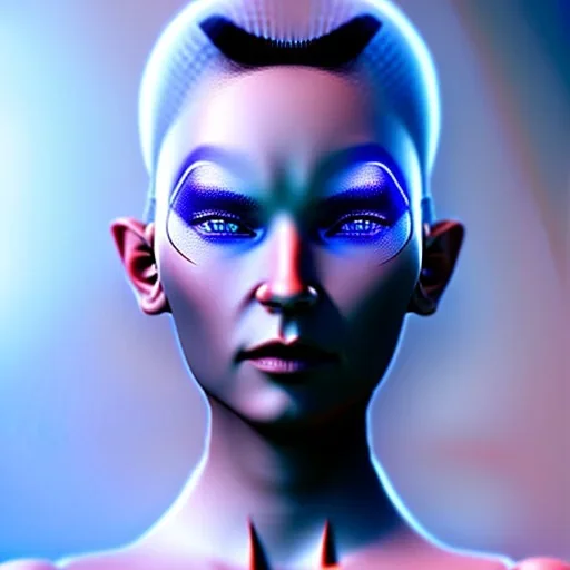 real tron portrai, photo, real, face, high detail, render, blender