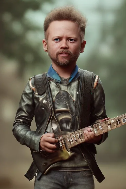 Metallica toddlers, steampunk, bokeh,hyper realistic