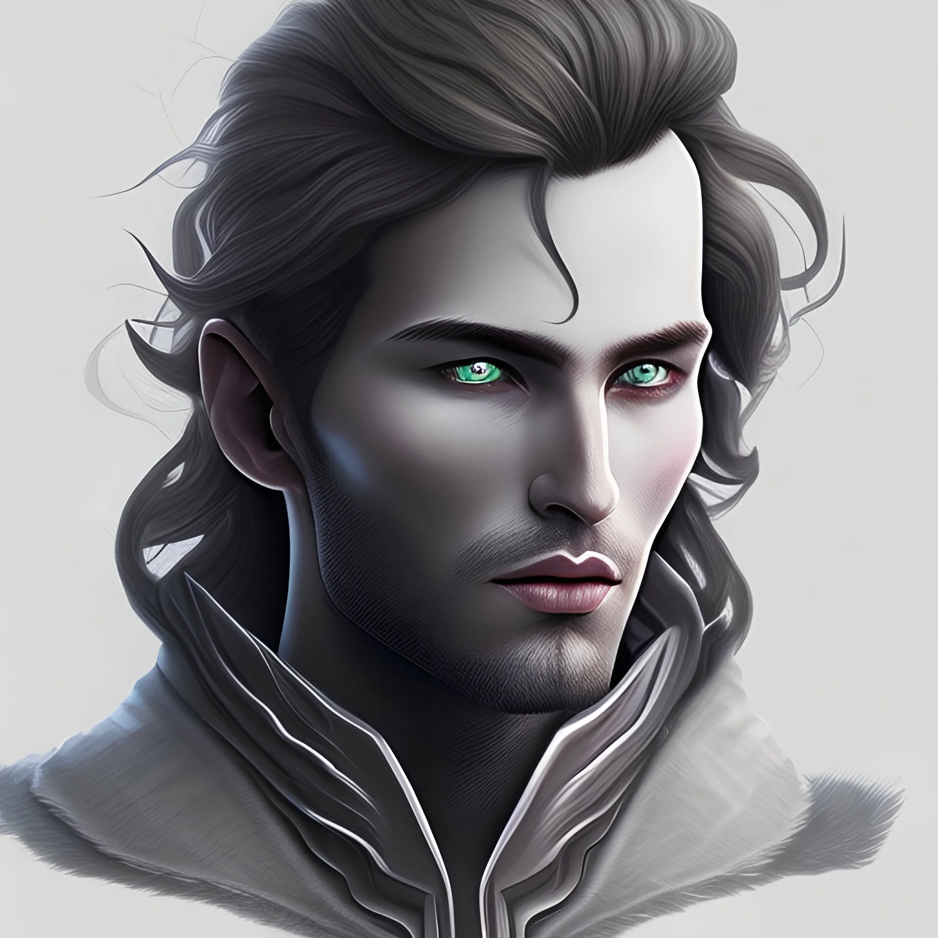 male portrait of fantasy rogue