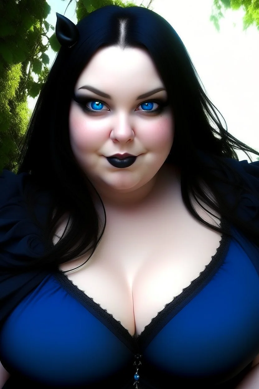 fantasy beautiful goth chubby cartoon