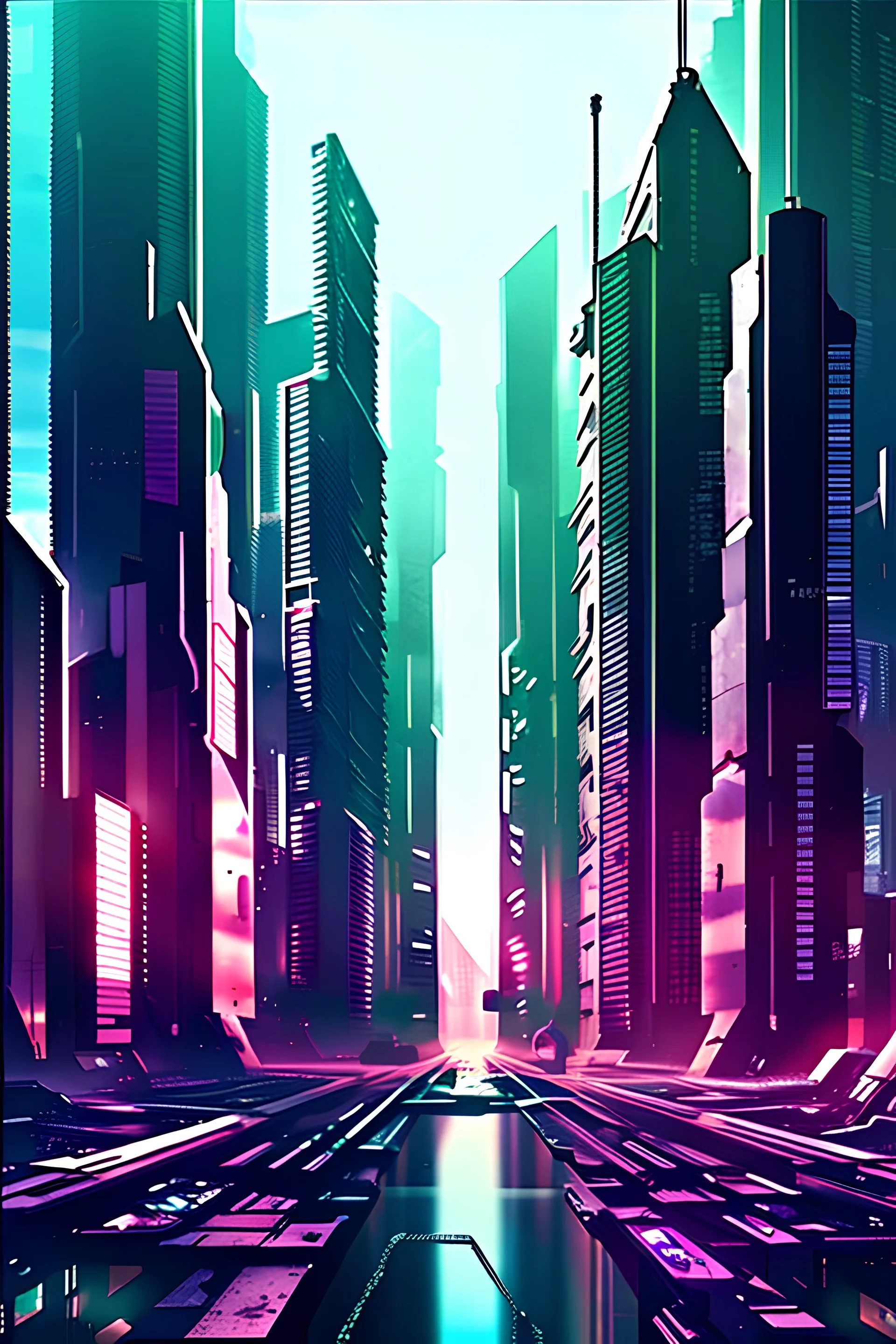 This is a city scape cyberpunk.