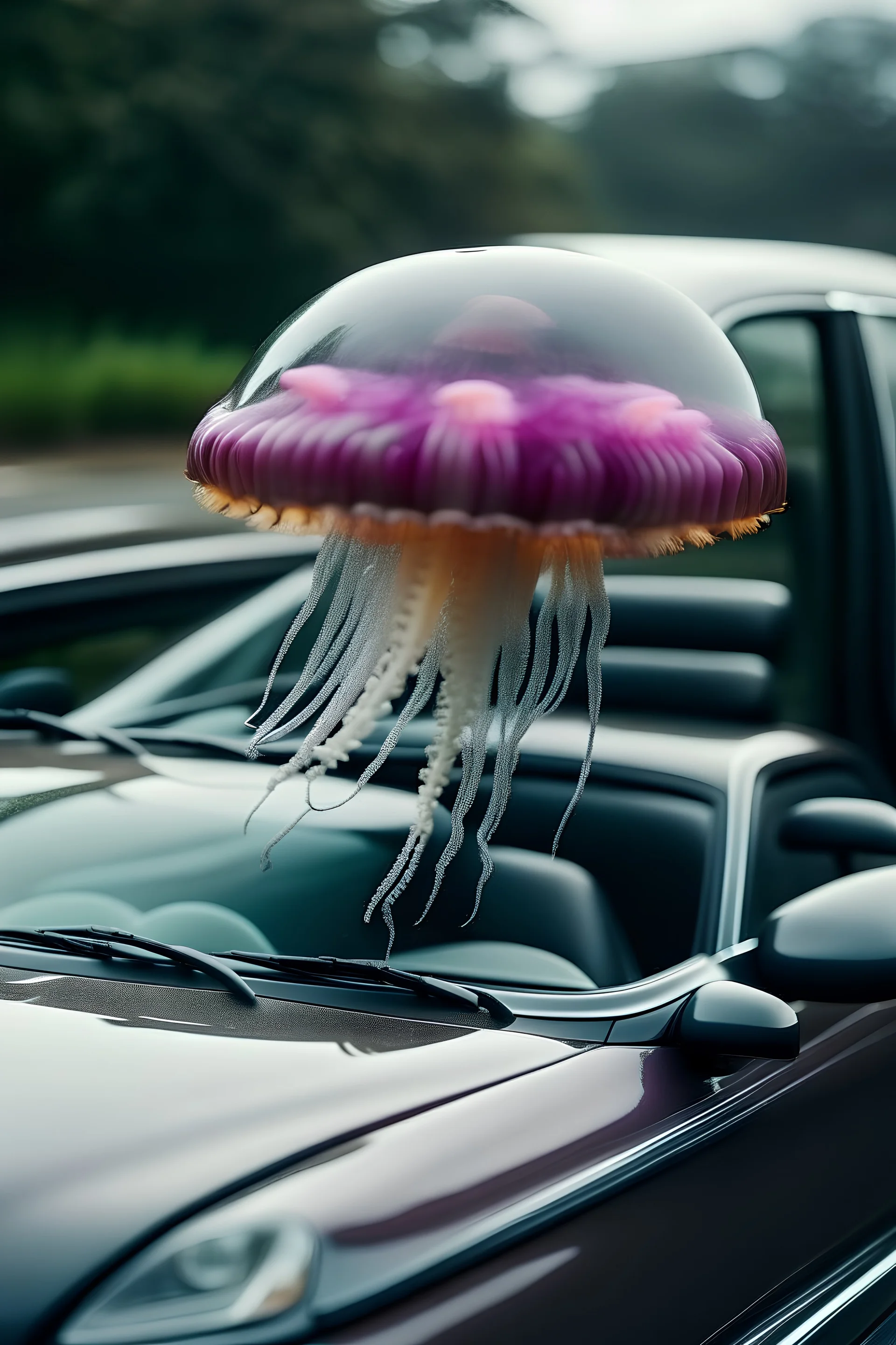 Jellyfish driving car