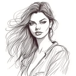 Drawing sketches Supermodel