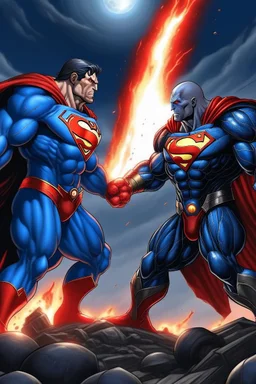 superman figth versus ddarkseid