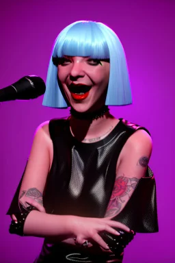 Sia singing in a punk rock band